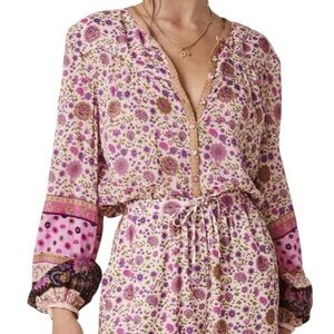 SPELL Lady Untamed Floral Lavender Blouse Size XS‎